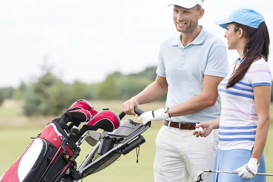 How to put a Golf Bag on a Push Cart
