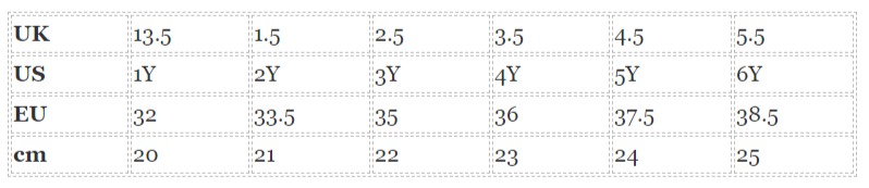 nike golf shoes size chart